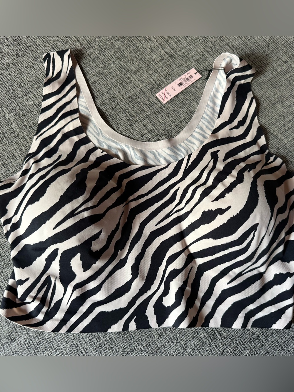 Soft cup zebra print bra Victoria's Secret Pink XL